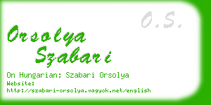 orsolya szabari business card